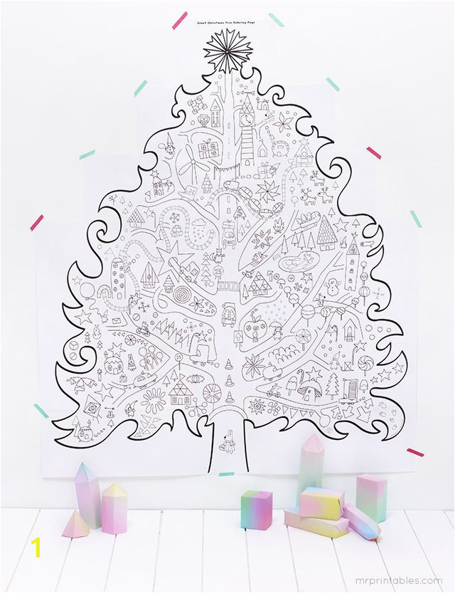 Printable H20 Coloring Pages Free Printable Giant Christmas Tree Coloring Pages