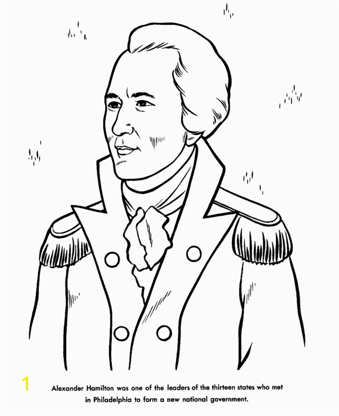 Revolutionary War Coloring Pages Revolutionary War Alexander Hamilton Coloring Page