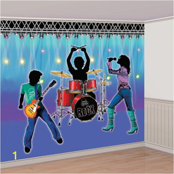 Rock Star Wall Murals Rock Star Band Wall Decorating Idea