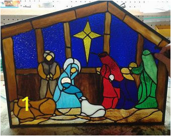 Stained Glass Wall Mural Vidrieras Navidad