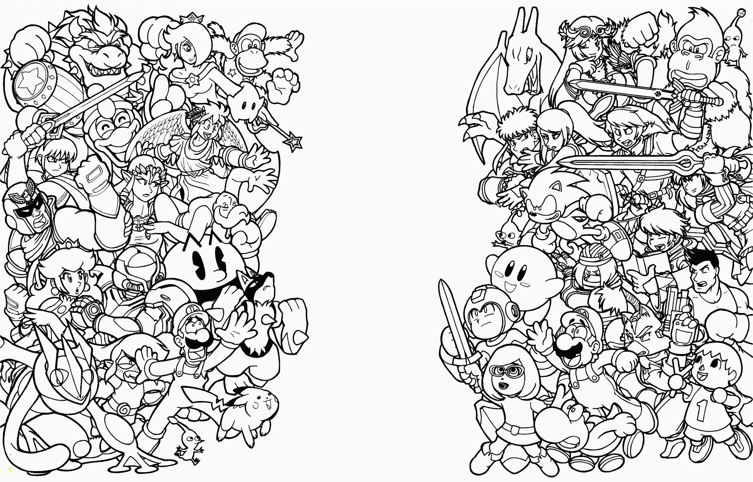Super Smash Brothers Coloring Pages 4724 Mario Free Clipart 24