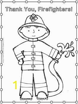Thank You Fireman Coloring Page First Grade Health Fire Safety Coloring Pages