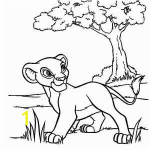 The Lion King Coloring Pages Free Simba Sleeping On Branch Of Tree Lion King Coloring Page