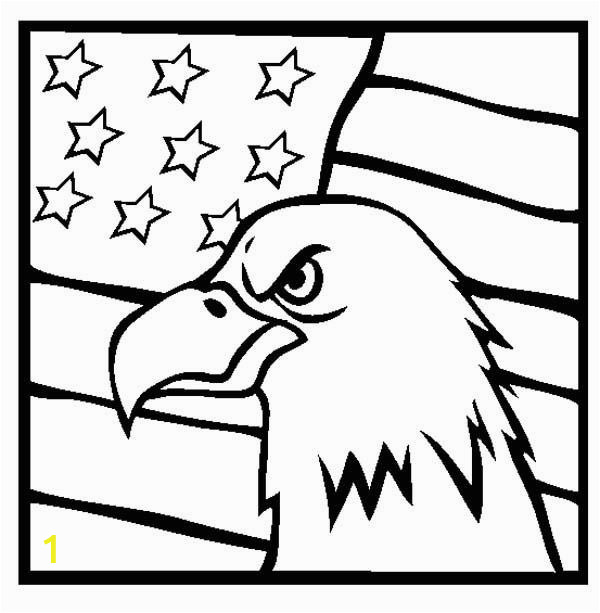 Veterans Day Coloring Pages Printable American Eagle and Us Flag Veterans Day Coloring Page