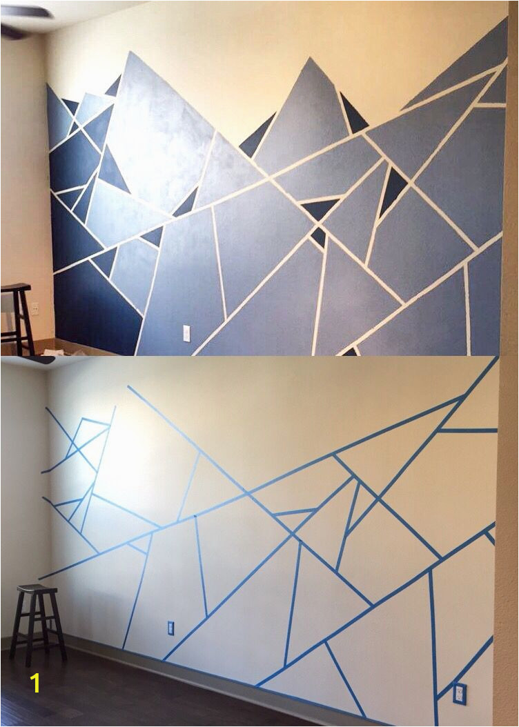 What Kind Of Paint Do You Use for Wall Murals Abstract Wall Design I Used One Roll Of Painter S Tape and