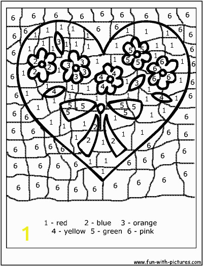 Color by Number Valentine Coloring Pages Search Results for “valentine