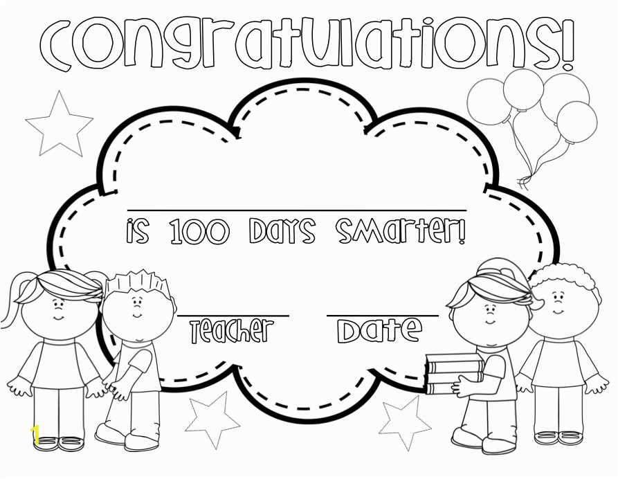 100th day of school coloring page 0026 q1