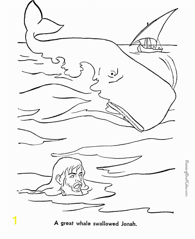 Coloring Pages for Jonah and the Whale Jonah and Whale Bible Coloring Page to Print for Lapbook