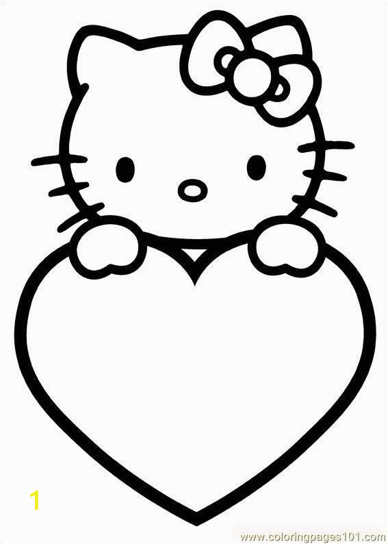 Coloring Pages for Valentines Day Hello Kitty Valentinstag Malvorlagen Zum Valentinstag with Images