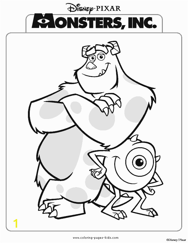 Disney Coloring Pages Monsters Inc Monsters Inc Color Page Disney Coloring Pages Color Plate