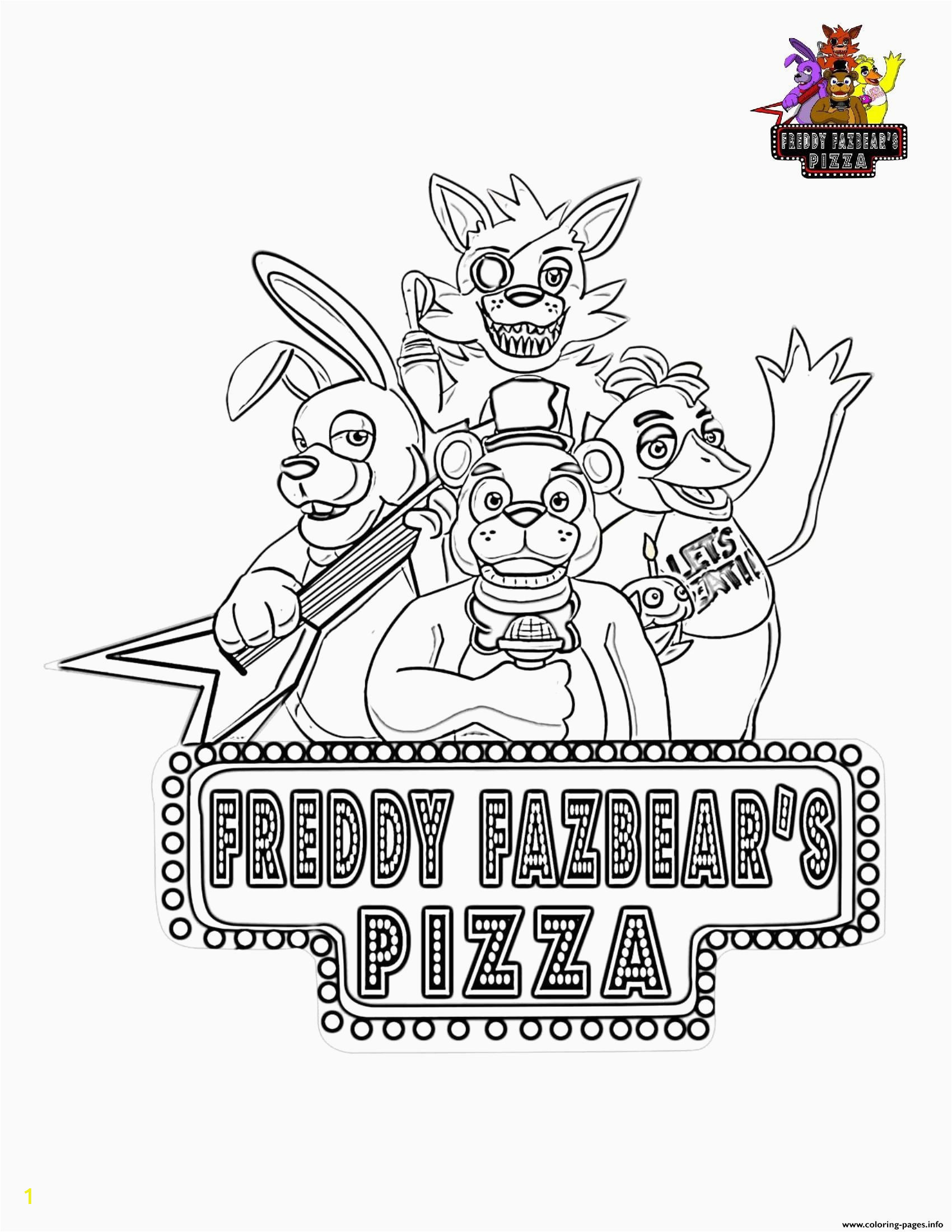 Five Nights at Freddy S Printable Coloring Pages Coloring for Little Kids In 2020