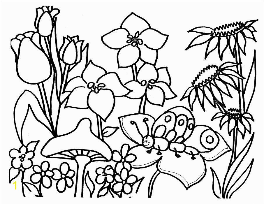 Flower Garden Coloring Pages Printable Flower Garden Coloring Pages for Kids