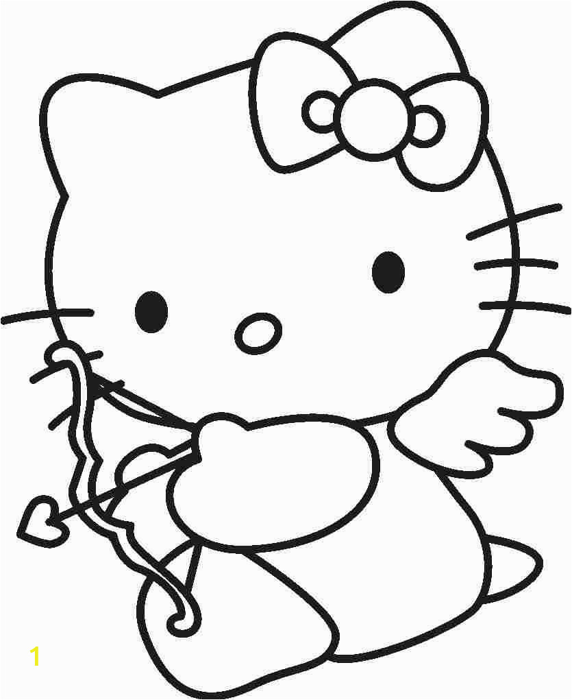 Free Downloadable Hello Kitty Coloring Pages Hello Kitty Cupid with Images