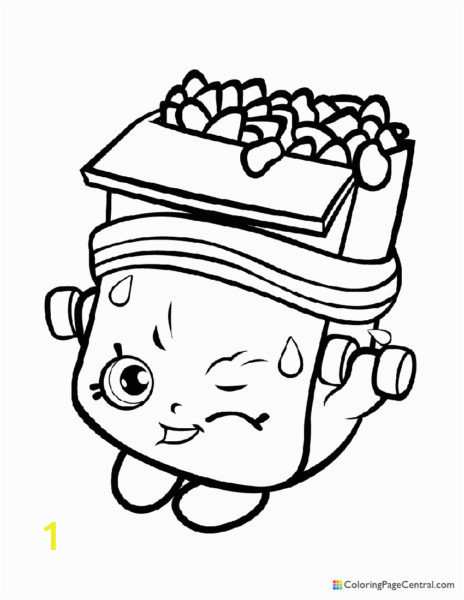 Shopkin Breaky Crunch Coloring Page 464x600