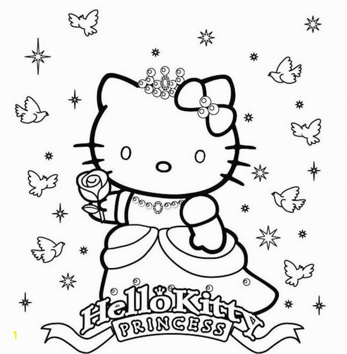 Hello Kitty Princess Coloring Pages Hellokittycoloringpage