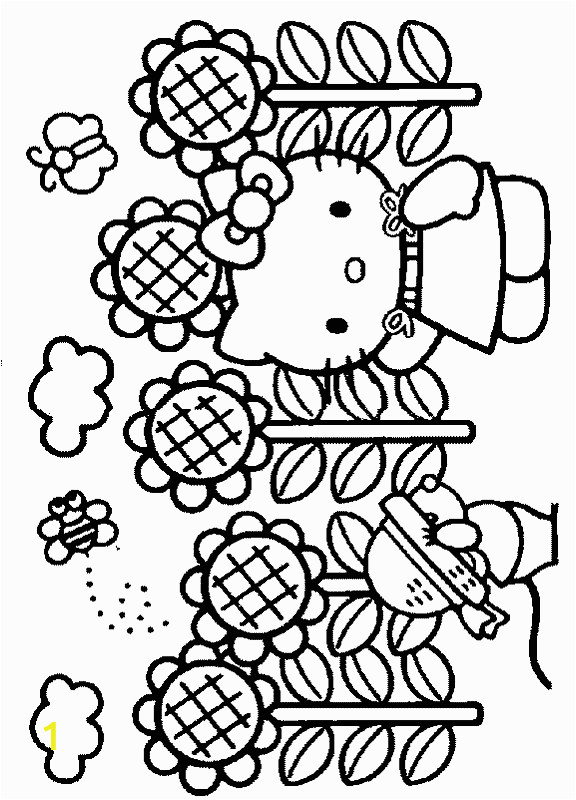 Hello Kitty Superhero Coloring Pages Hello Kitty Spring Coloring Pages with Images