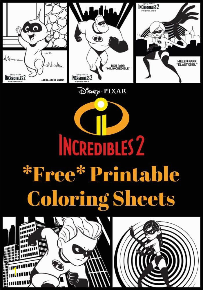 Incredibles 2 Coloring Pages Printable Free Printable Incredibles 2 Crafts Activity Sheets and