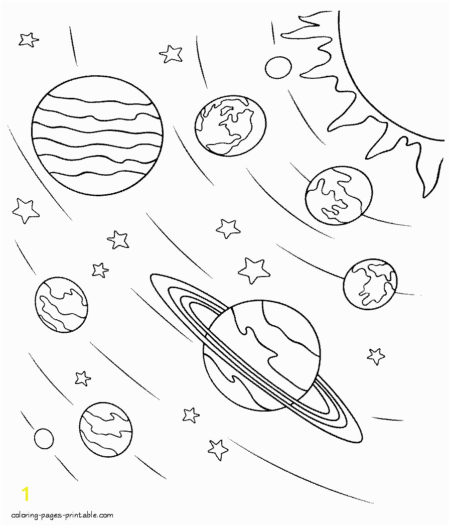 Outer Space Coloring Pages Printable divyajanan