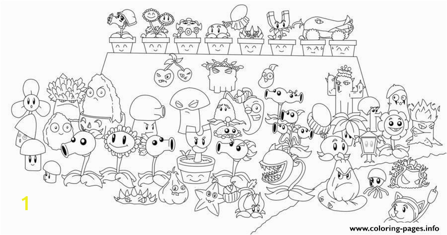 Plants Vs Zombies Printable Coloring Pages Print Plants Zombies Coloring Pages Chomper Pvz All Line