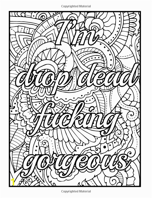 Quote Coloring Pages for Adults Amazon Be F Cking Awesome and Color An Adult Coloring
