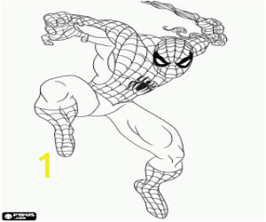 Spider Man Noir Coloring Pages Spider Man In Action Coloring Page
