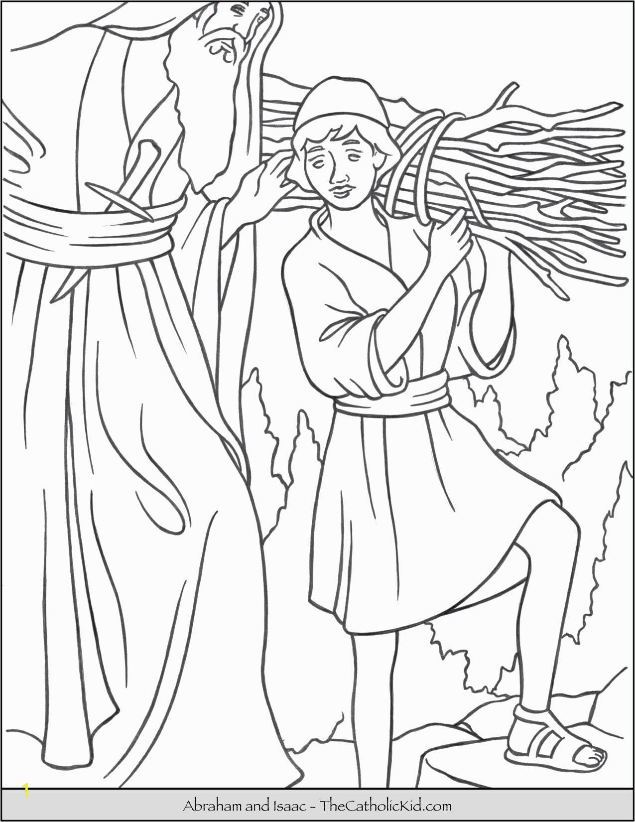 Abraham and isaac Coloring Pages Free Abraham and isaac Coloring Page ...