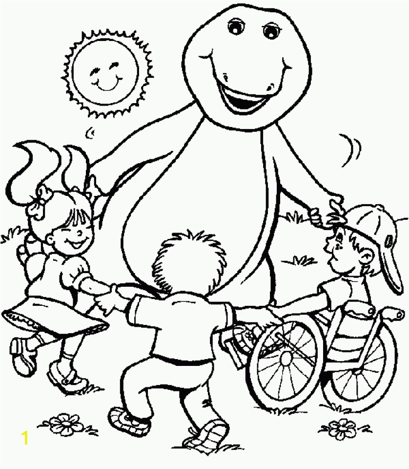 barney and friends coloring pages free to print