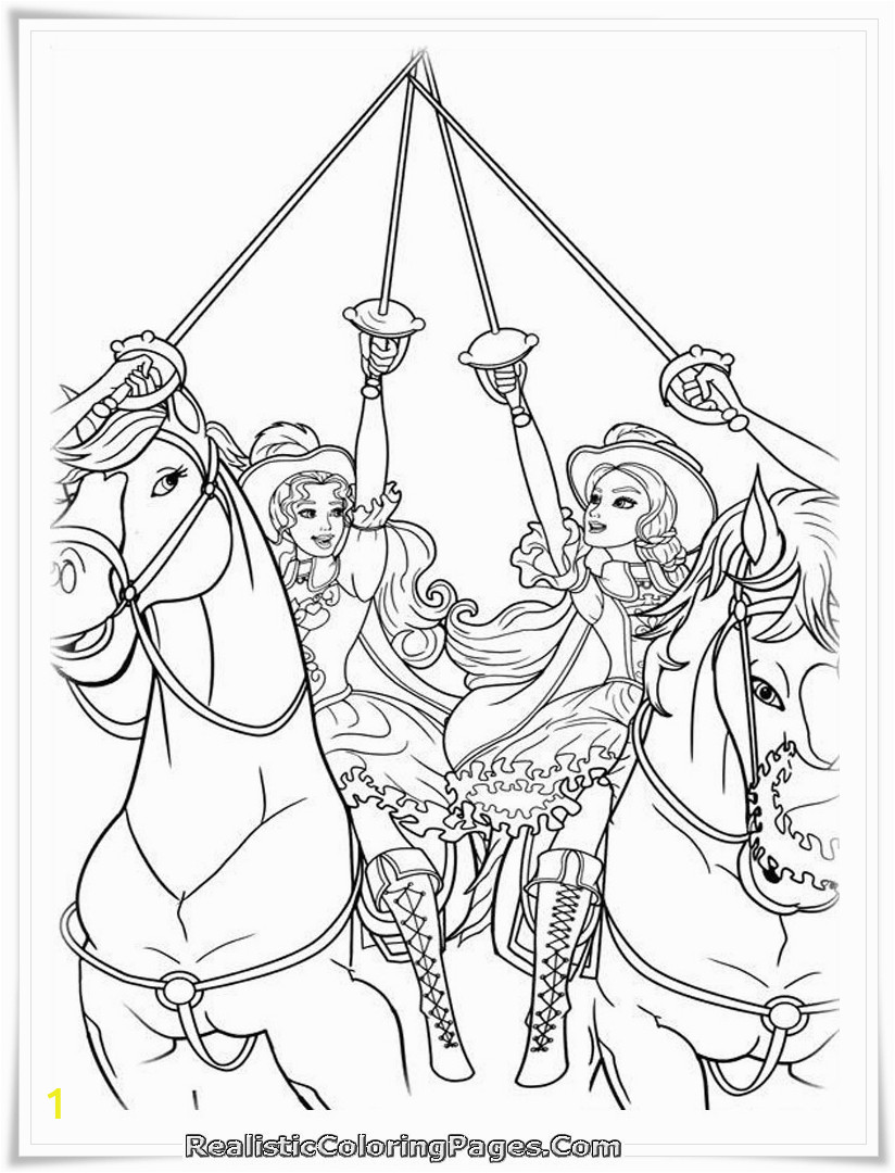 Coloring Pages Barbie and the Three Musketeers Barbie and the Three Musketeers Coloring Pages