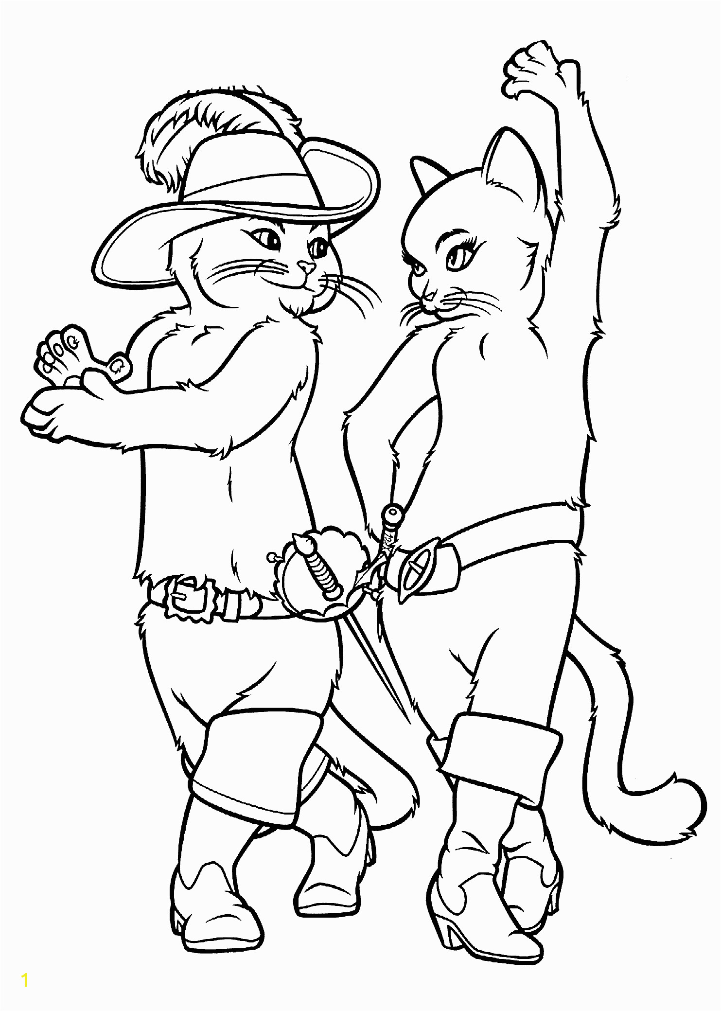 Download Coloring Pages Of Puss In Boots Puss In Boots Coloring Pages to and Print for Free | divyajanani.org