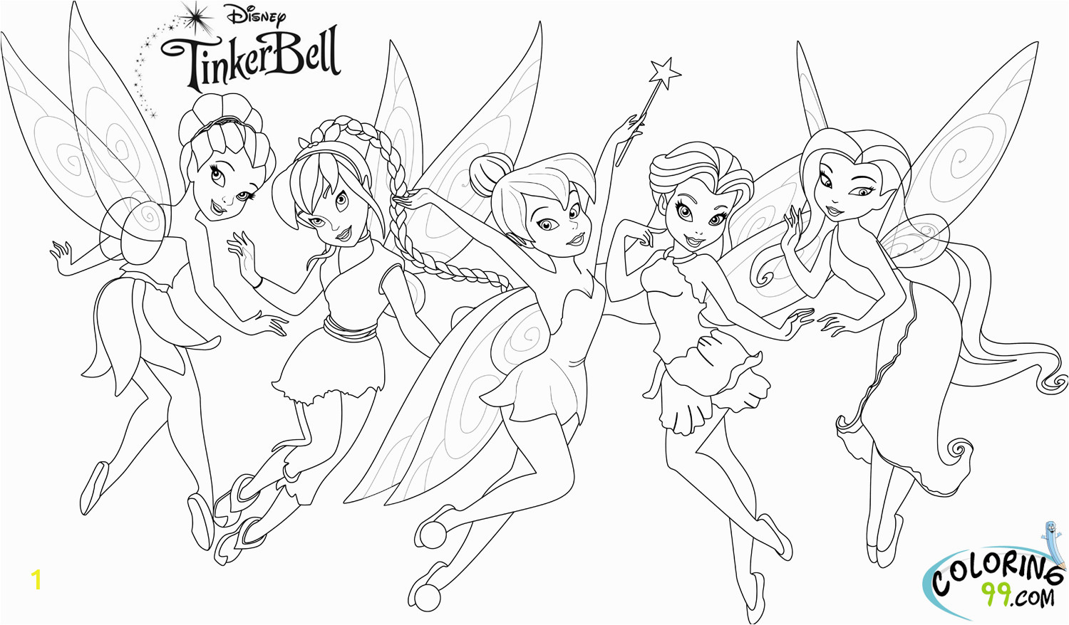 Coloring Pages Of Tinkerbell and Her Fairy Friends Tinkerbell and Friends Coloring Pages