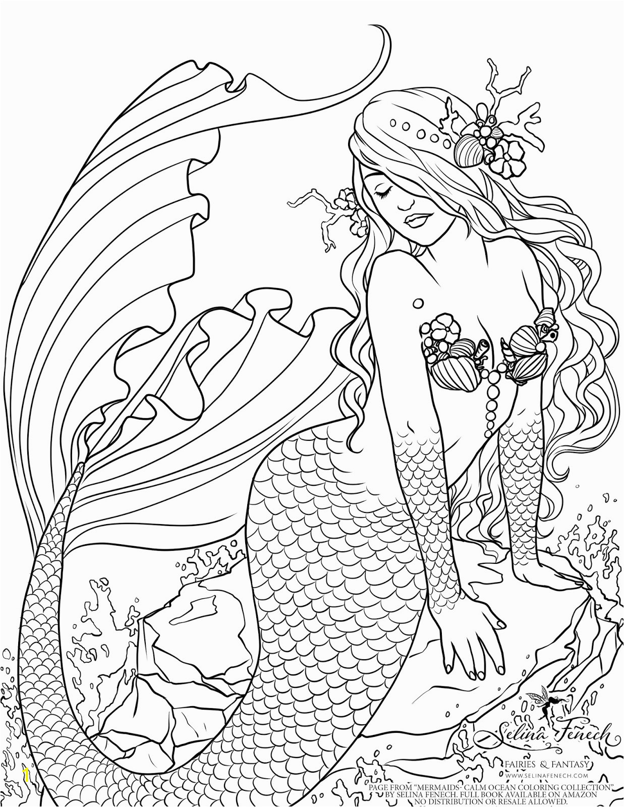 Free Mermaid Coloring Pages for Adults Enchanted Designs Fairy & Mermaid Blog Free Mermaid