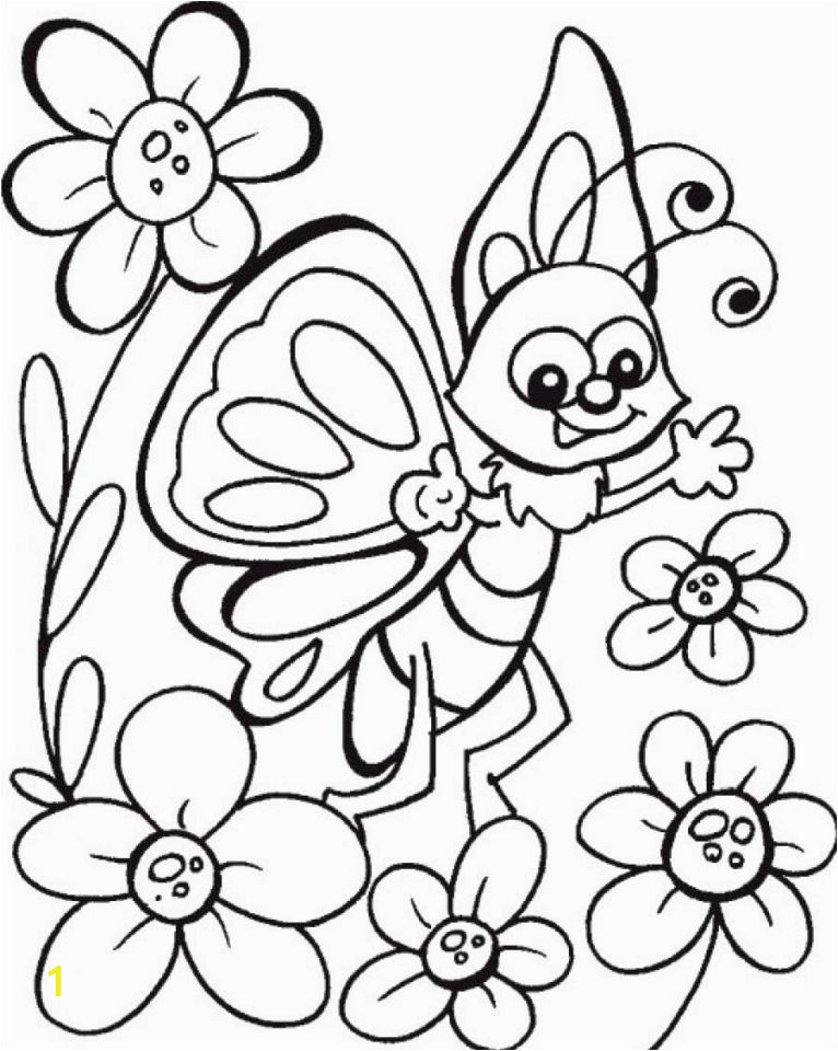 butterfly on flower coloring pages y6q7d