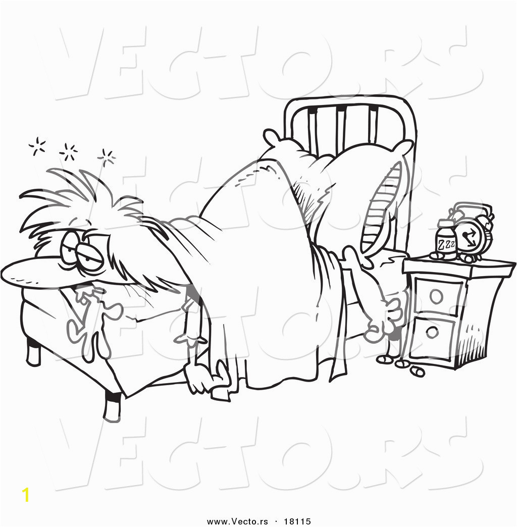 Girl Sleeping In Bed Coloring Page Restless Clipart 20 Free Cliparts