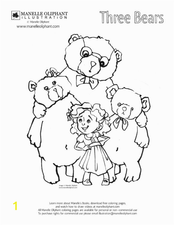 Goldilocks and the Three Bears Coloring Pages Preschool | divyajanan