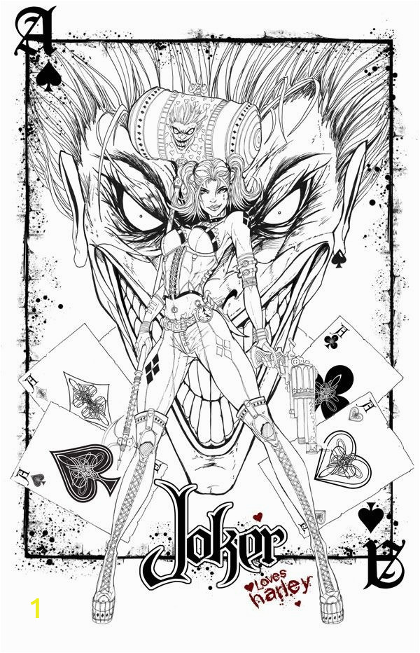 Harley Quinn and Joker Coloring Pages for Adults Pin On Joker & Harley