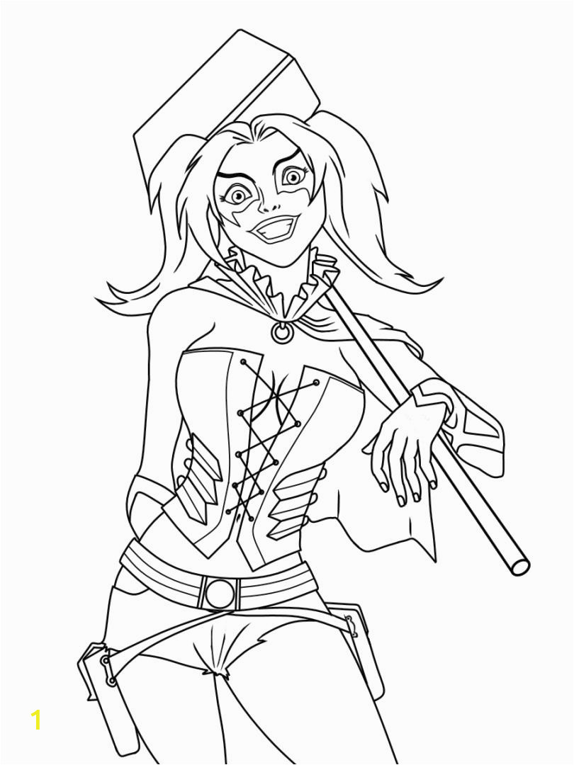 harley quinn coloring pages 1dct