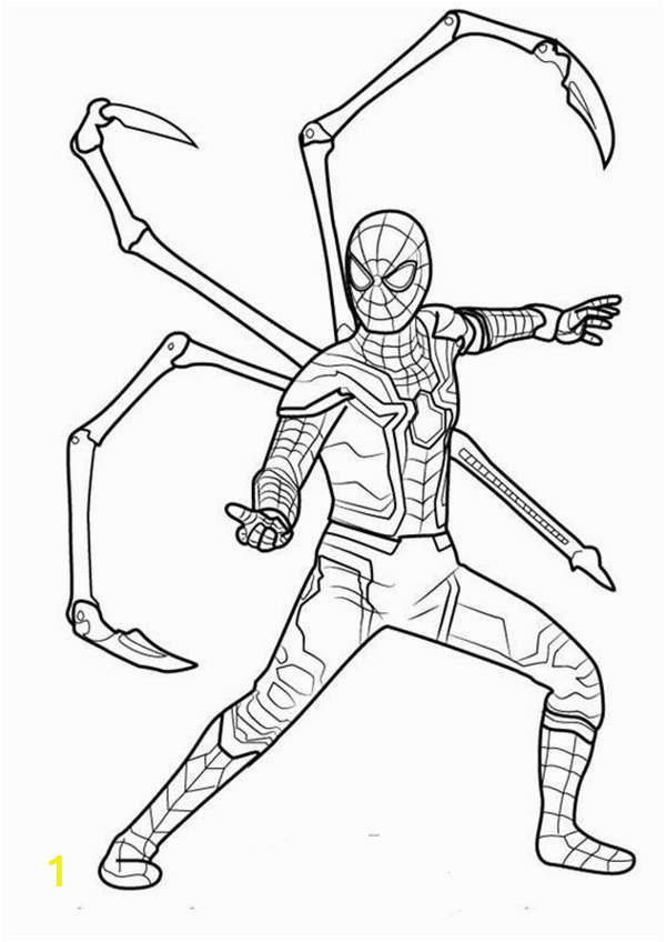 Iron Spider Coloring Pages Infinity War Iron Spider In Infinity War Coloring Page Free Printable