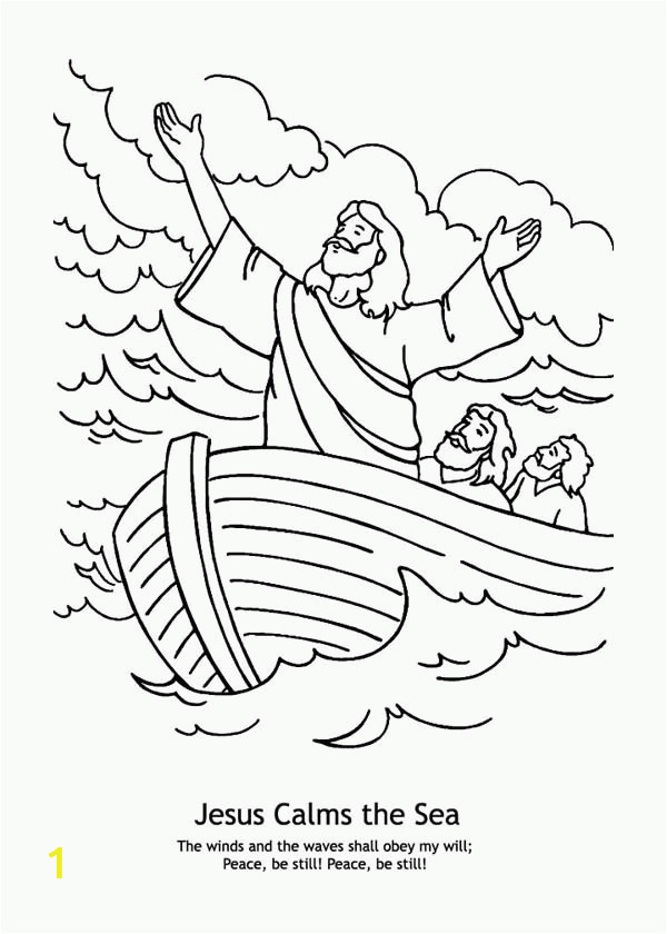Jesus Calms the Storm Coloring Page Coloring Page for Jesus Calming the Storm Coloring Home