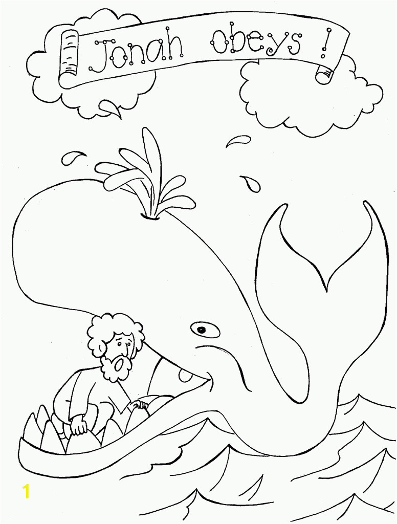 Jonah and the Whale Coloring Page Free Printable Jonah and the Whale Coloring Pages for Kids
