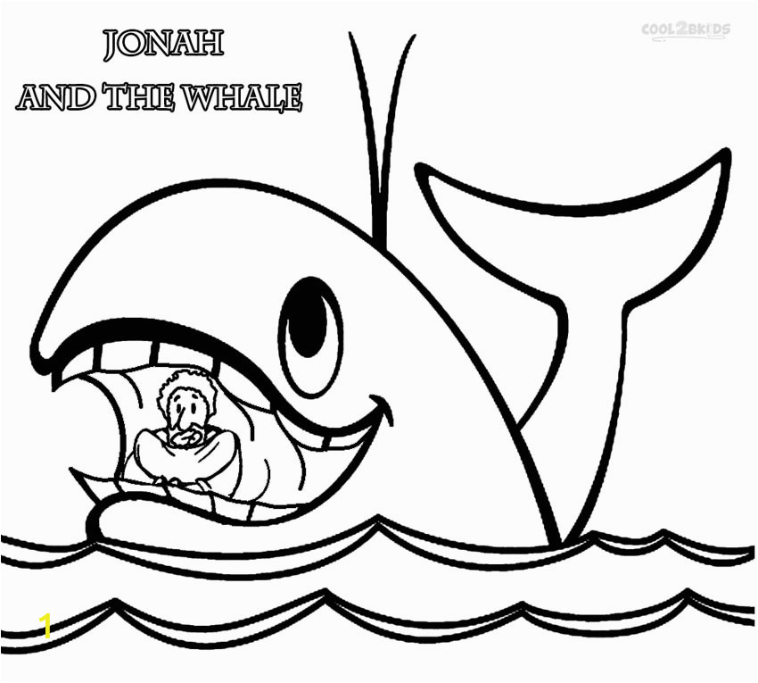 Jonas and the Whale Coloring Pages Printable Jonah and the Whale Coloring Pages for Kids