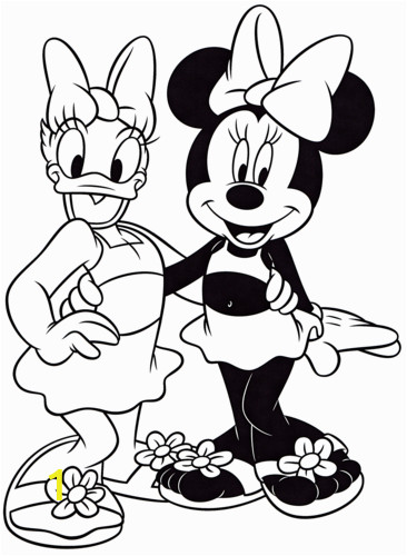 Minnie Mouse and Daisy Duck Coloring Pages Walt Disney Characters Images Walt Disney Coloring Pages
