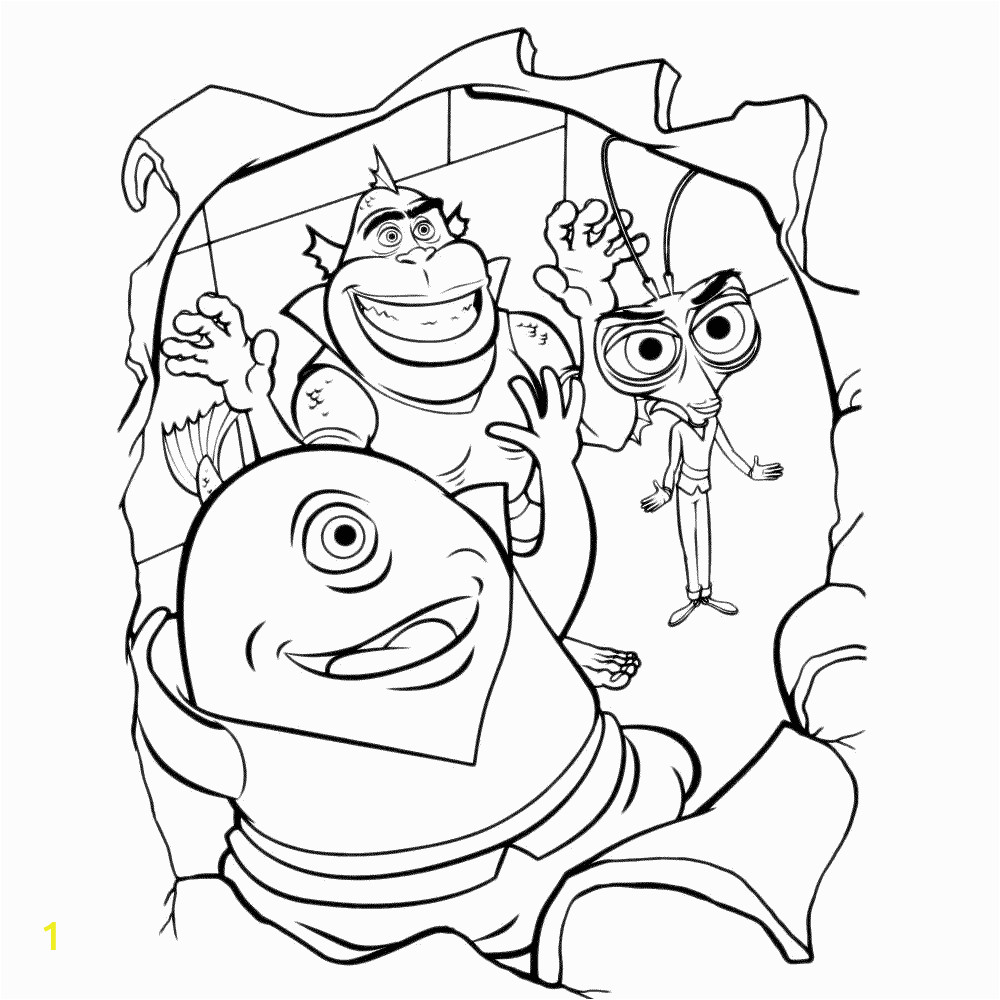 Monsters Vs Aliens Printable Coloring Pages Monsters Vs Aliens Coloring Pages & Books Free