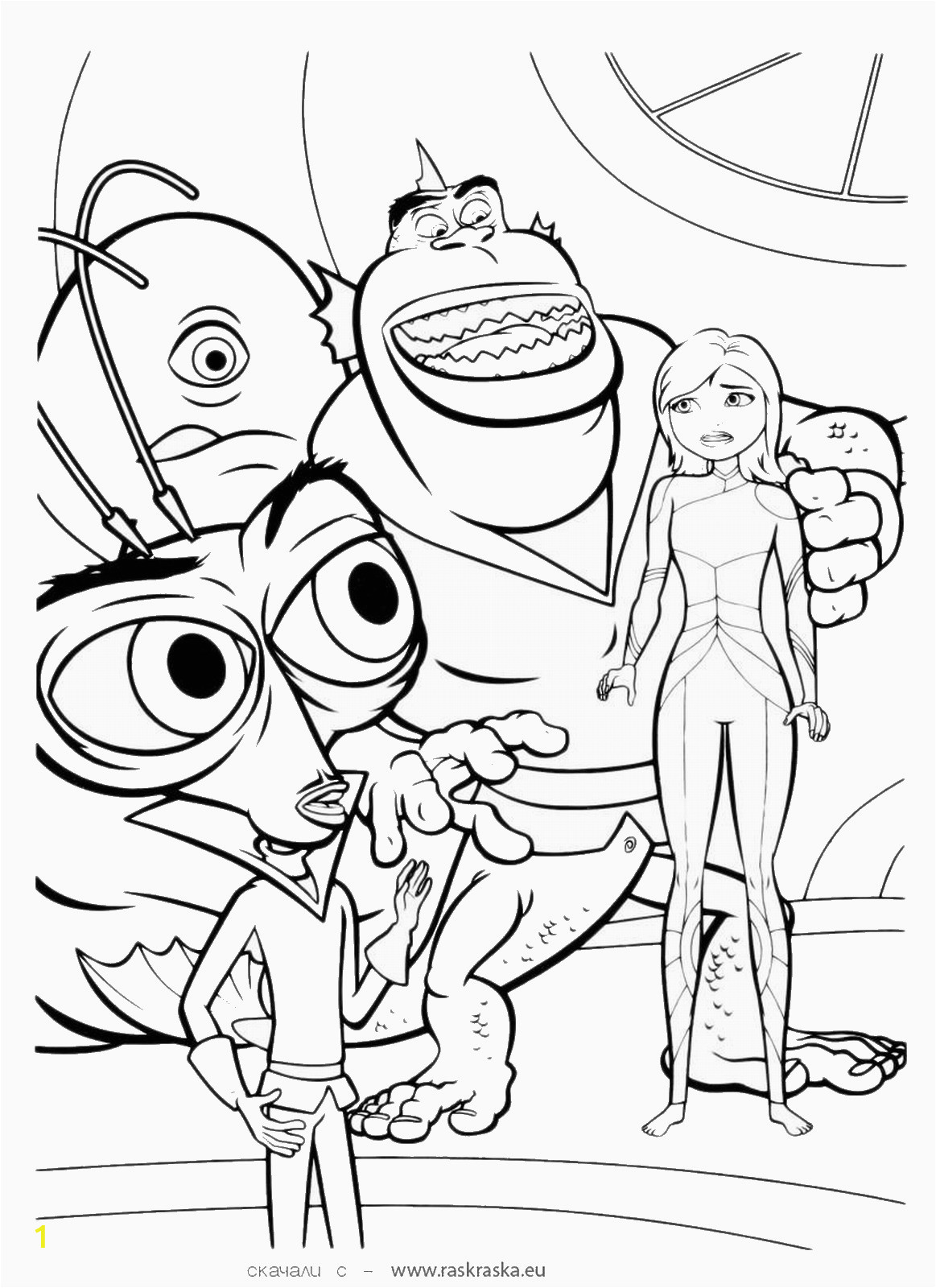 Monsters Vs Aliens Printable Coloring Pages Monsters Vs Aliens Coloring Pages