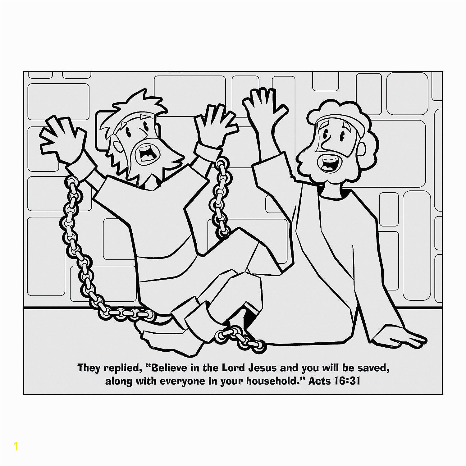 Paul and Silas Bible Coloring Pages Paul and Silas Coloring Sheet
