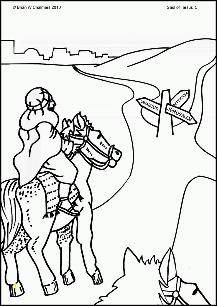 Paul On Damascus Road Coloring Page Paul the Road to Damascus Coloring Page Coloring Home
