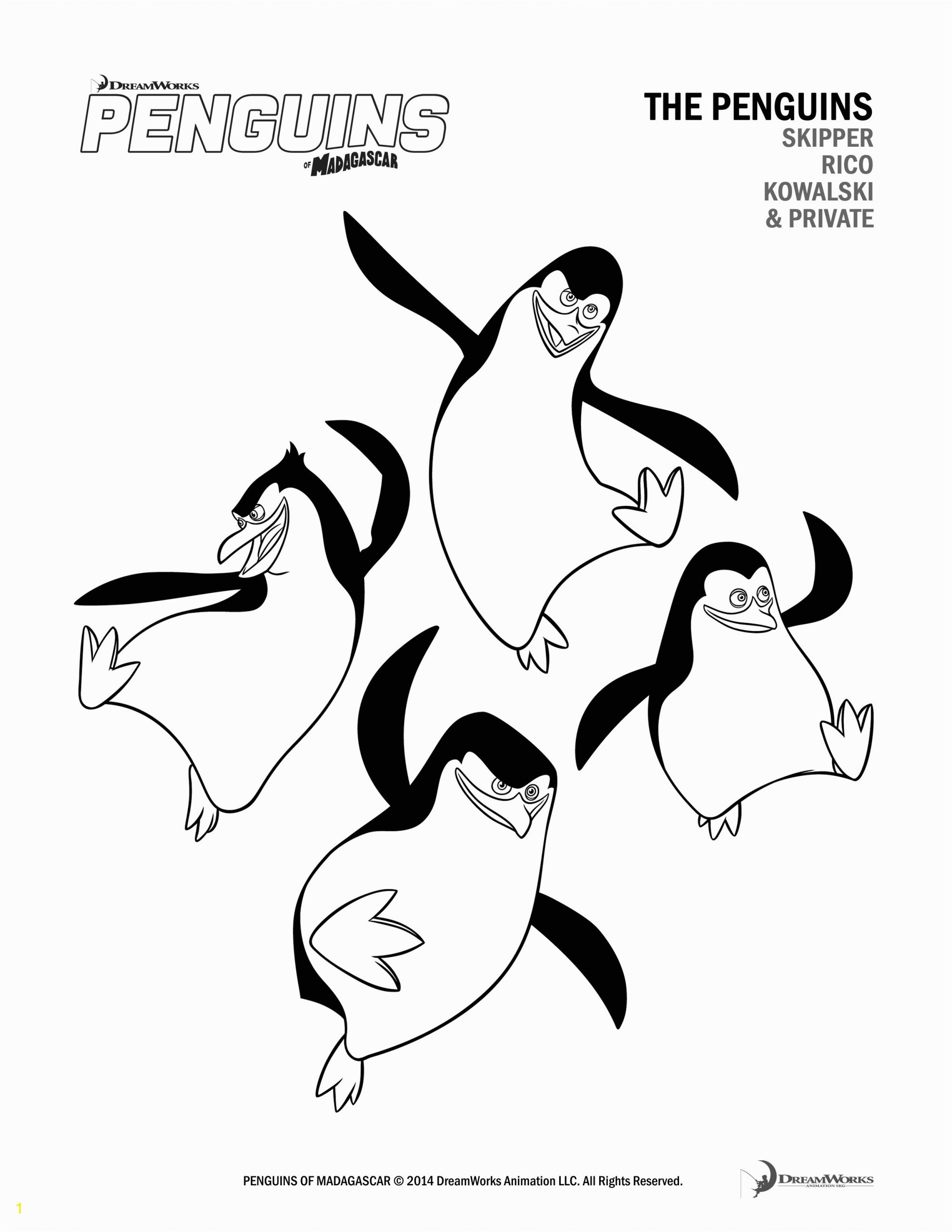 Penguins Of Madagascar Printable Coloring Pages Free Penguins Of Madagascar Coloring Pages and Activity