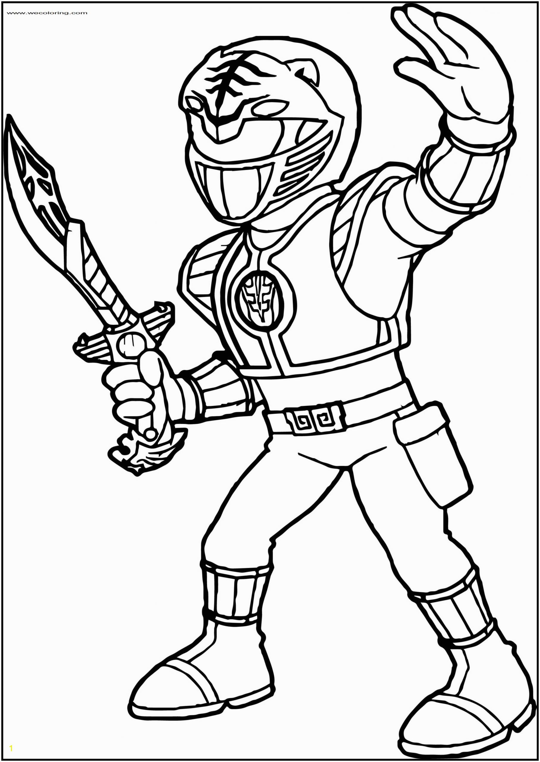 Power Ranger Coloring Pages to Print Power Rangers White Ranger Free Printable Coloring Page