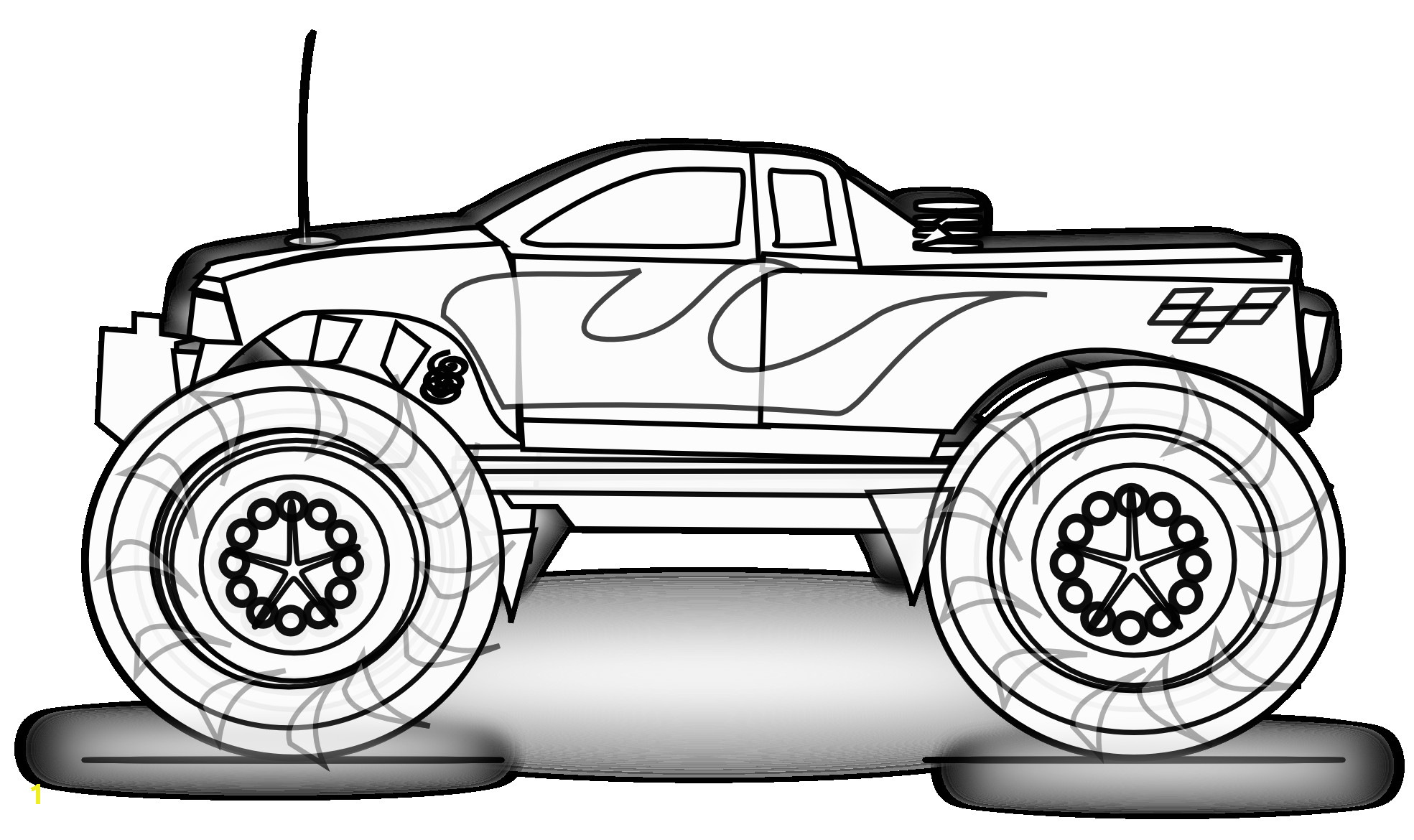 Printable Coloring Pages Cars and Trucks Free Printable Monster Truck Coloring Pages for Kids