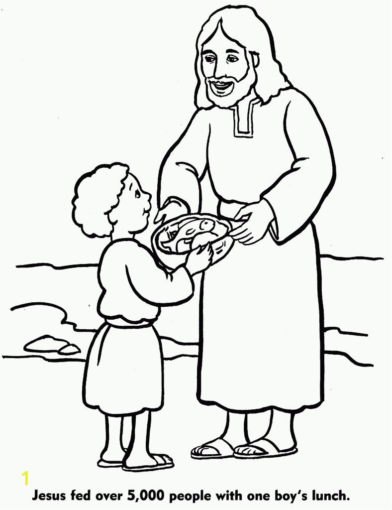 Printable Coloring Pages Of Jesus Feeding the 5000 Coloring Jesus Feeding the 5000 Coloring Home