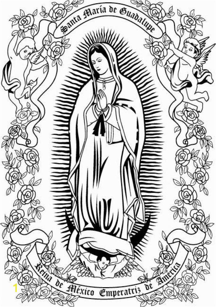 Printable Virgen De Guadalupe Coloring Pages Our Lady Guadalupe Coloring Page at Getdrawings